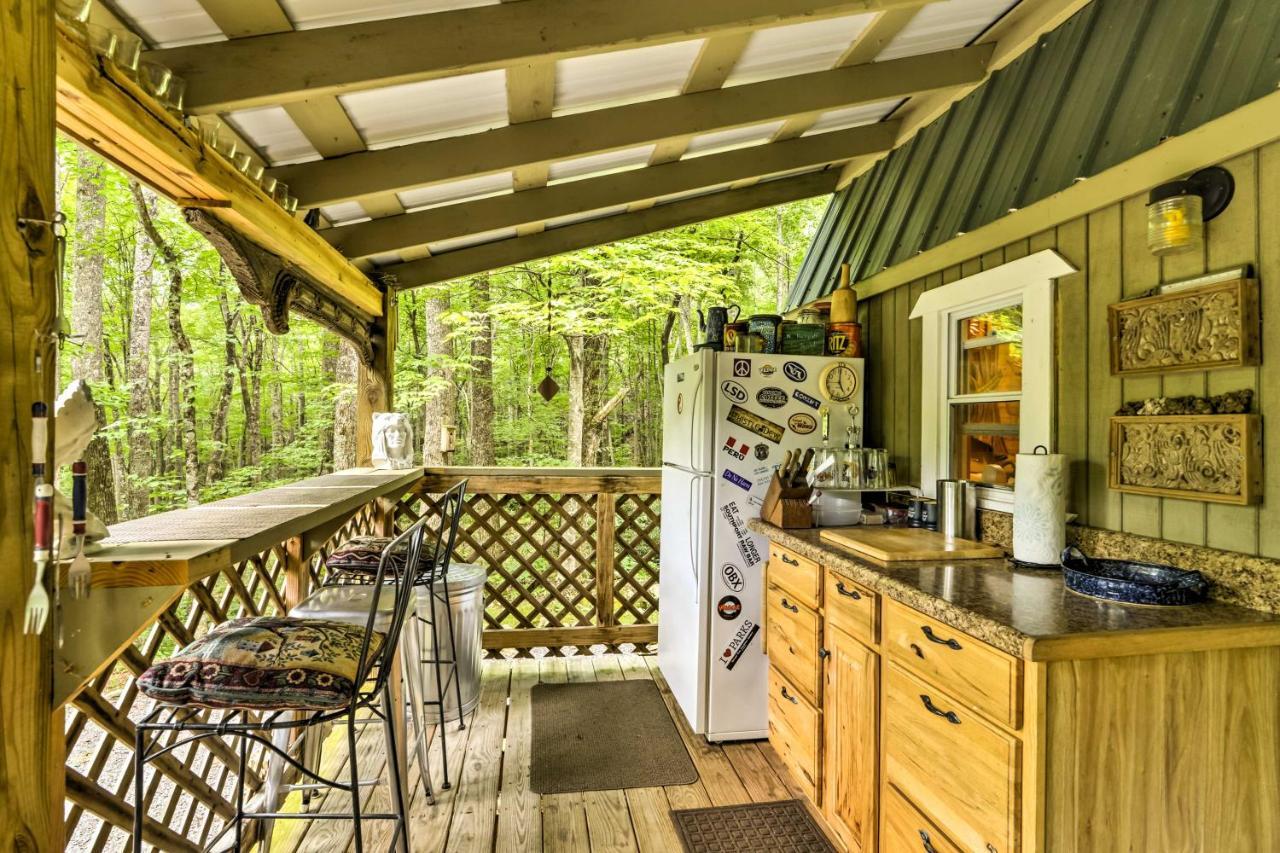 Lotsa Moose Lodge Pisgah Forest Waterfall Cabin! Burnsville Exterior foto