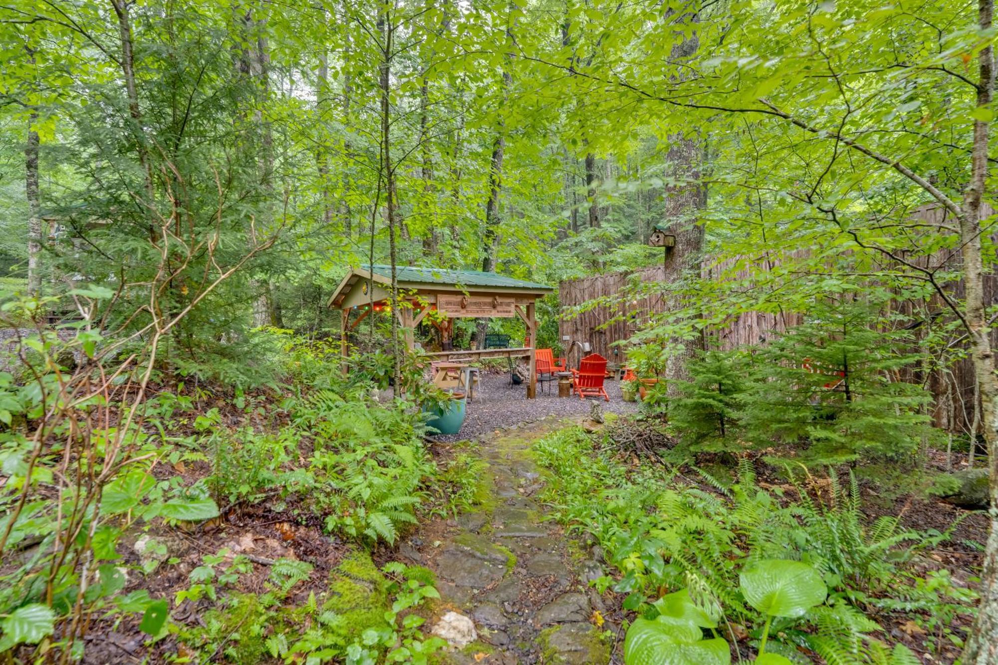 Lotsa Moose Lodge Pisgah Forest Waterfall Cabin! Burnsville Exterior foto